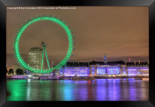 South Bank at night Framed Print by Dan Davidson