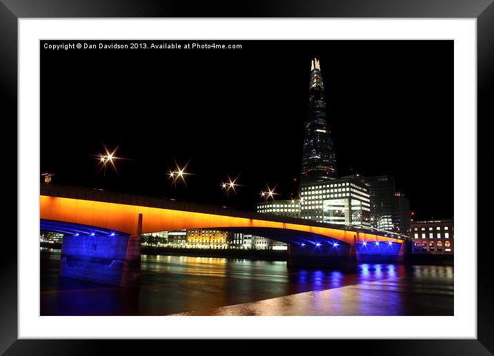 The Shard London Bridge Framed Mounted Print by Dan Davidson