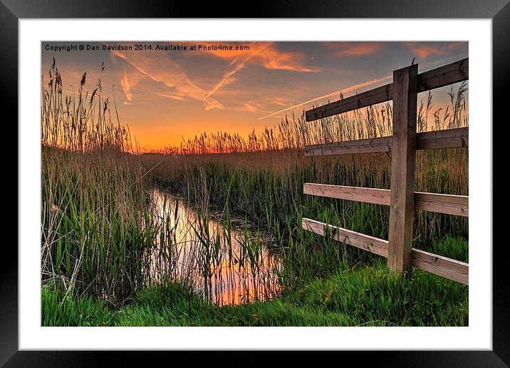 Norfolk sunset Framed Mounted Print by Dan Davidson