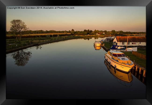 View from Acle Bridge Framed Print by Dan Davidson