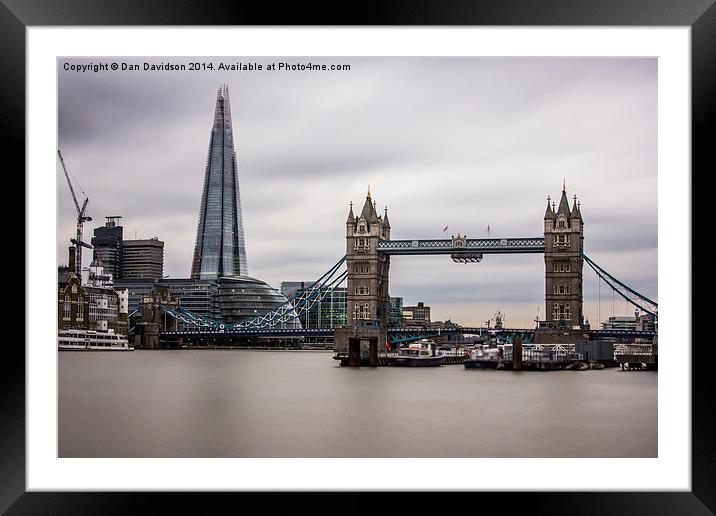 Landmarks of London Framed Mounted Print by Dan Davidson