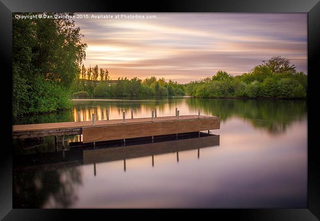 Tongwell Lake Sunset Framed Print by Dan Davidson