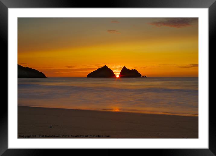 Holywell Bay Framed Mounted Print by R K Photography