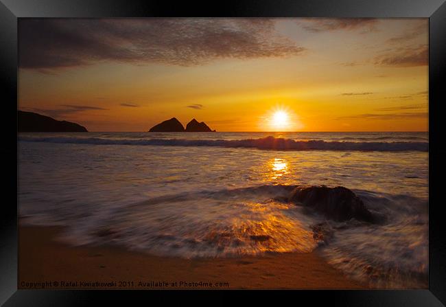 Holywell Bay Framed Print by R K Photography