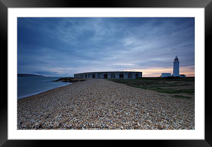Hurst castle and lighthouse Framed Mounted Print by R K Photography