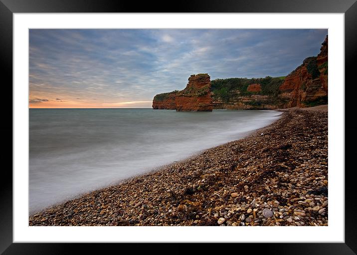 Ladram Bay Framed Mounted Print by R K Photography