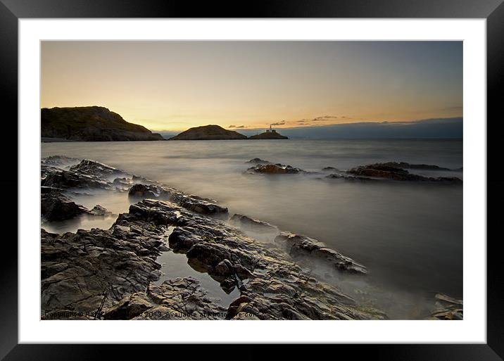 Mumbles lighthouse Framed Mounted Print by R K Photography