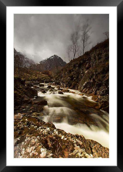 Etive River Framed Mounted Print by R K Photography