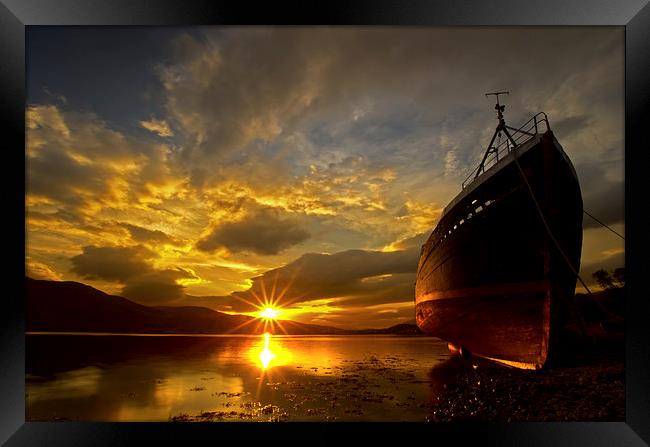 Loch Eil wreckship Framed Print by R K Photography