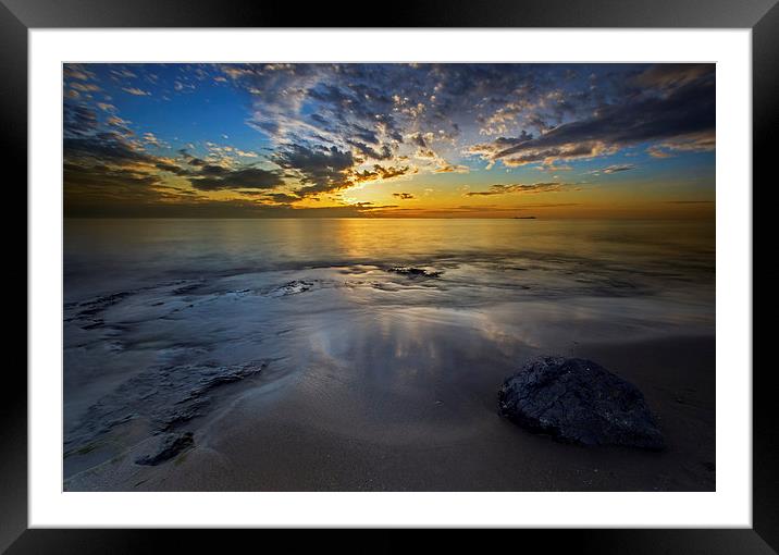 Bamburgh sunrise Framed Mounted Print by R K Photography