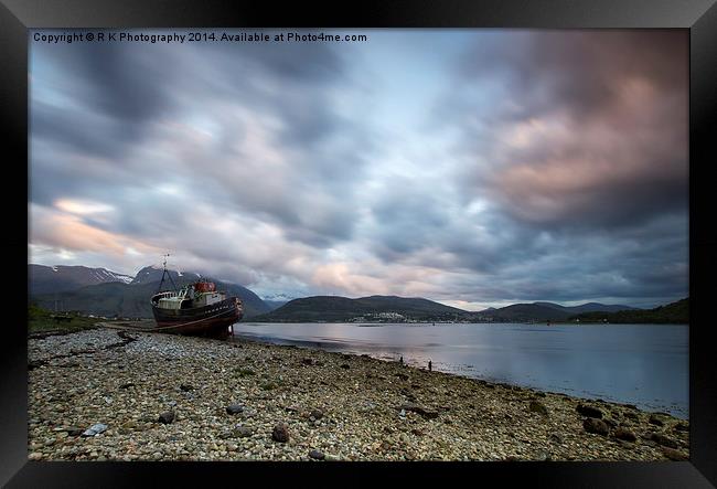 Loch Eil wreckship Framed Print by R K Photography