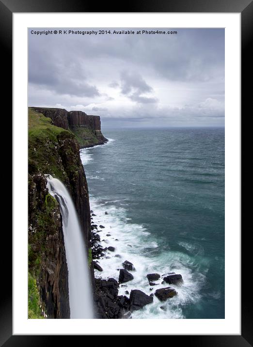  Kilt Rock Waterfall Framed Mounted Print by R K Photography