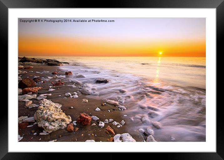Hunstanton sea Framed Mounted Print by R K Photography