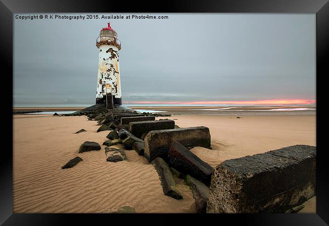 Talacre lighthouse  Framed Print by R K Photography