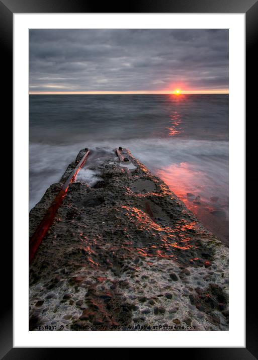  Aberystwyth sunset Framed Mounted Print by R K Photography