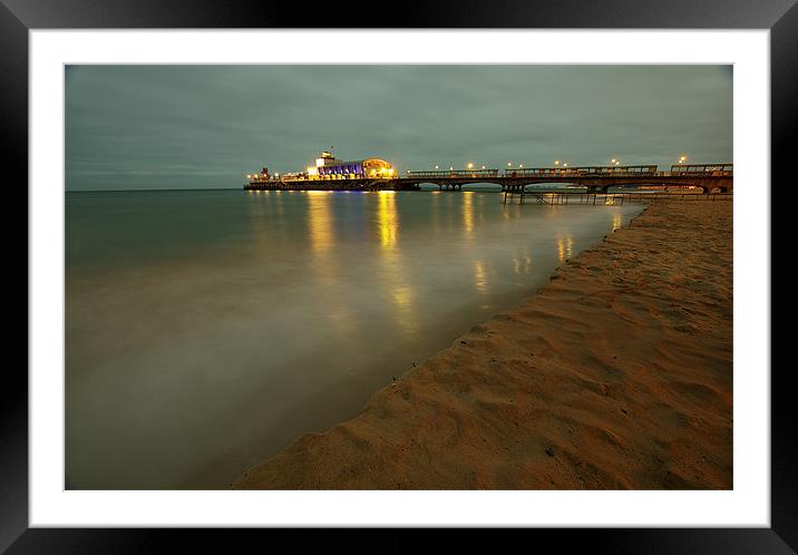 Southbourne Pier Night Framed Mounted Print by R K Photography