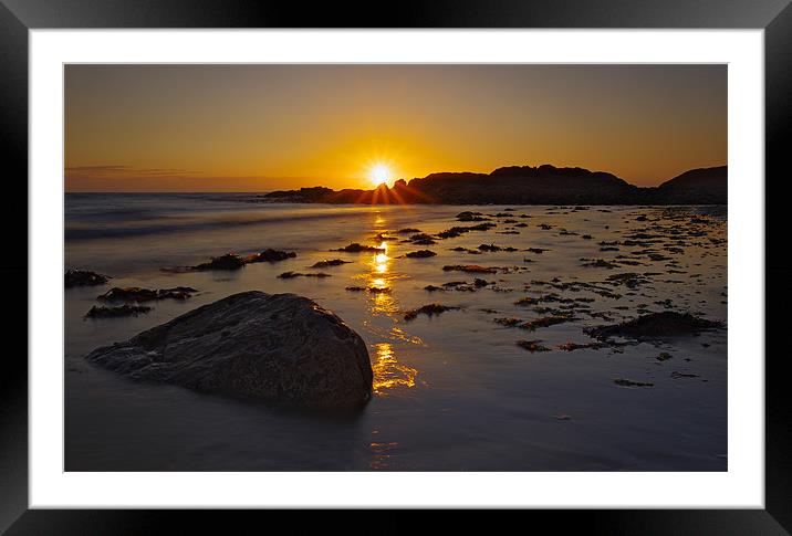 Church Bay Sunset Framed Mounted Print by R K Photography