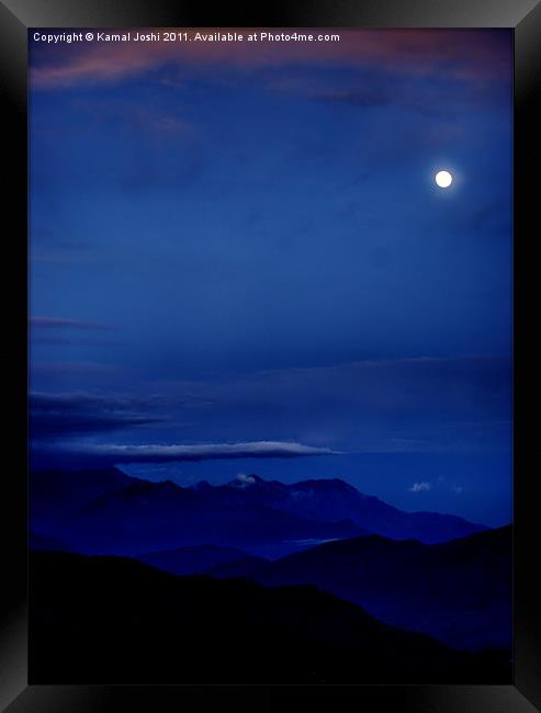 Moon Shine Framed Print by Kamal Joshi