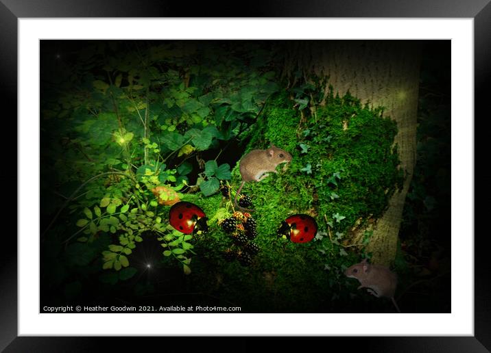 Ladybirds Picnic Framed Mounted Print by Heather Goodwin