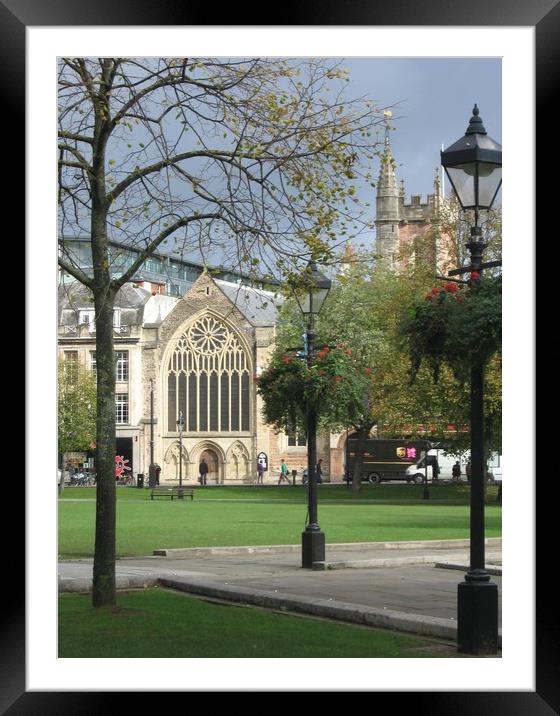 Looking across College Green. Framed Mounted Print by Heather Goodwin