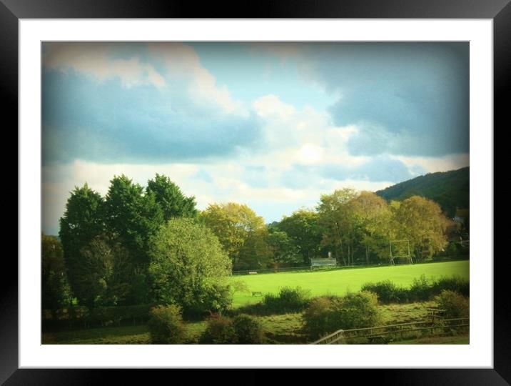 Green Fields and Wide Open Spaces. Framed Mounted Print by Heather Goodwin