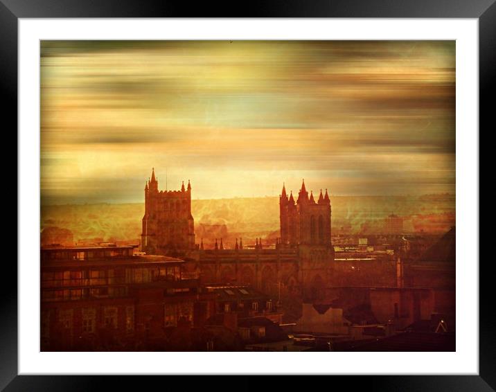 Towers over Bristol. Framed Mounted Print by Heather Goodwin