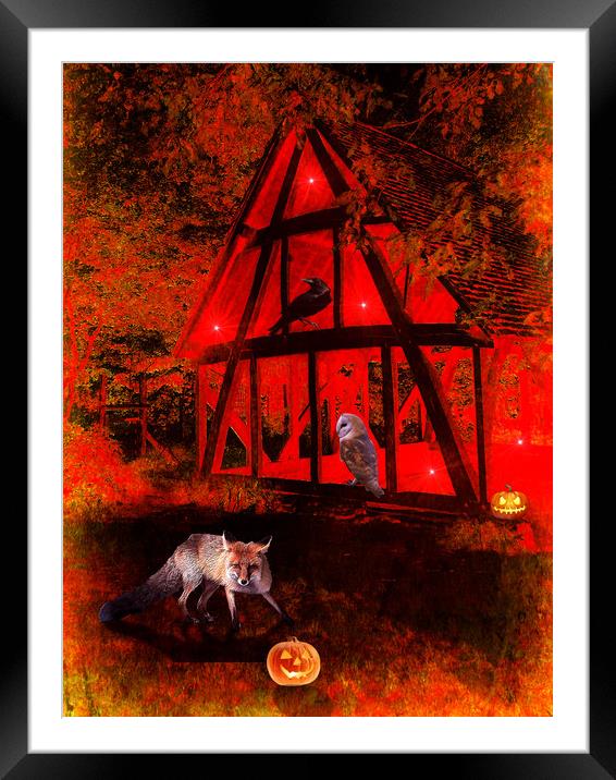 Halloween Party Night. Framed Mounted Print by Heather Goodwin