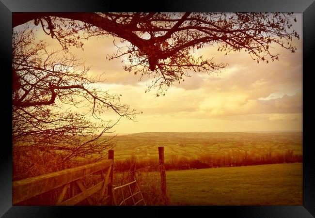  Looking  Across Blagdon. Framed Print by Heather Goodwin