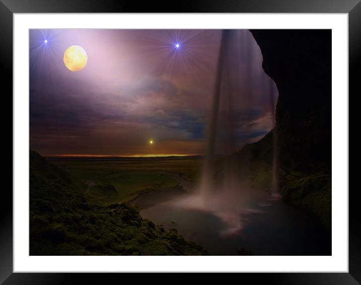  Pale Moon. Framed Mounted Print by Heather Goodwin