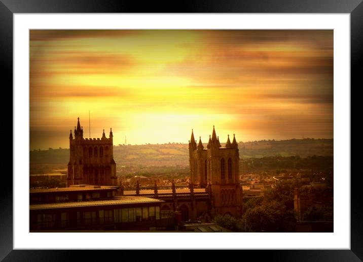 Bristol Skyline.  Framed Mounted Print by Heather Goodwin