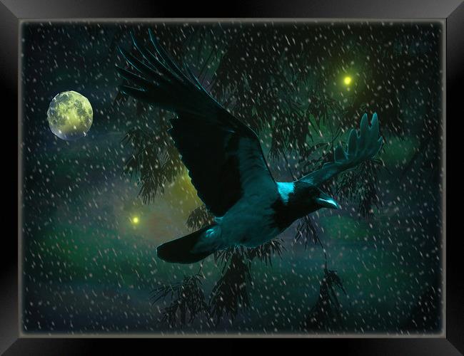 Dark Moon. Framed Print by Heather Goodwin