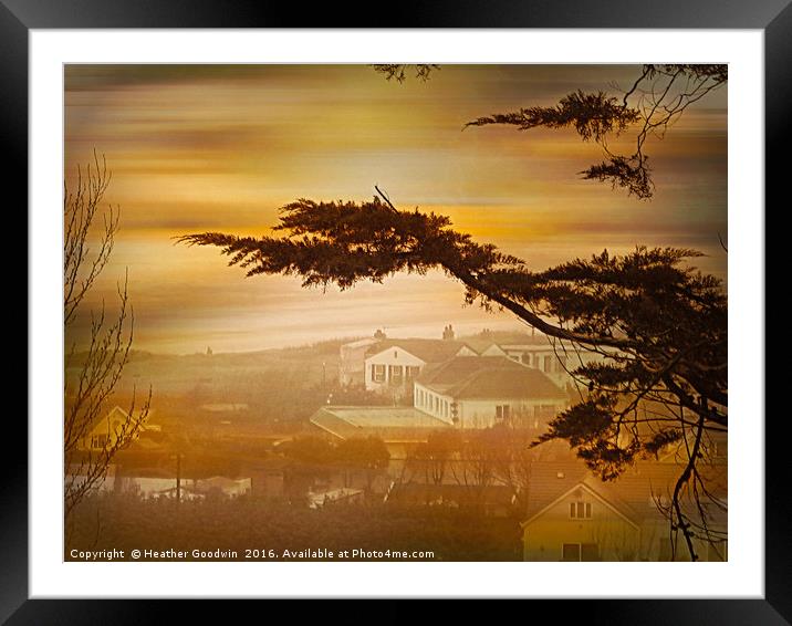 Sea Mist. Framed Mounted Print by Heather Goodwin