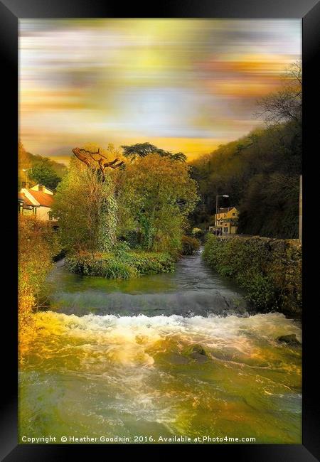 Ever Flowing River Yeo. Framed Print by Heather Goodwin