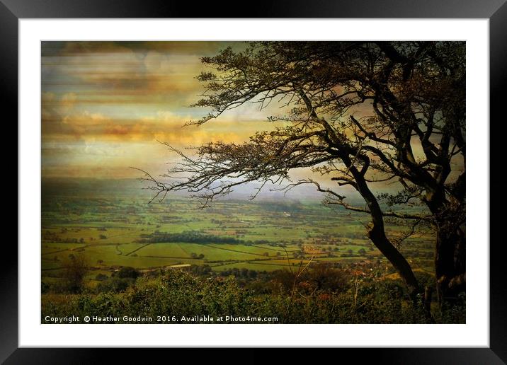 The Somerset Vale. Framed Mounted Print by Heather Goodwin