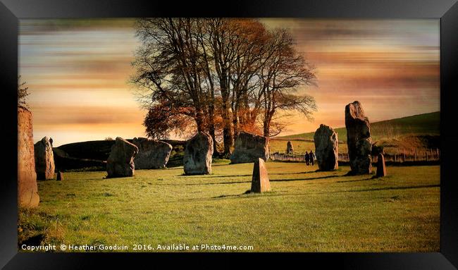 Avebury Stones. Framed Print by Heather Goodwin