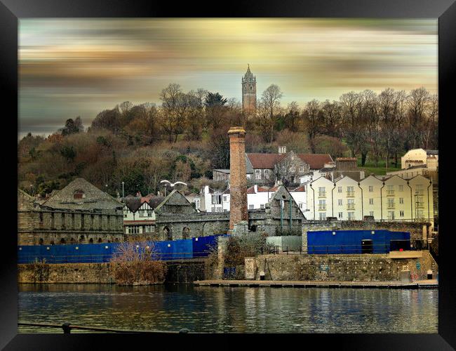 Across Bristol's Harbourside. Framed Print by Heather Goodwin