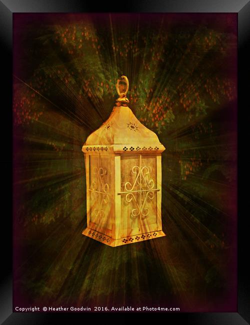 The Golden Lantern Framed Print by Heather Goodwin