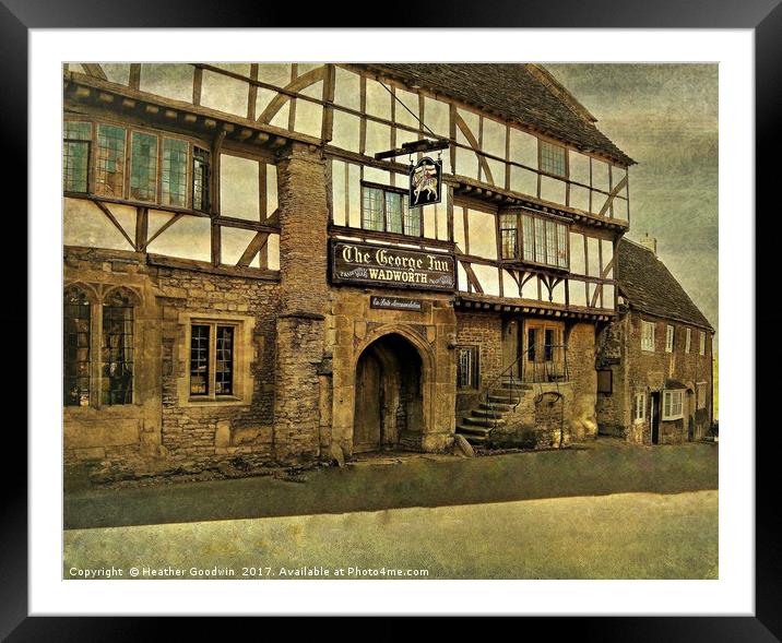 The George Inn. Framed Mounted Print by Heather Goodwin