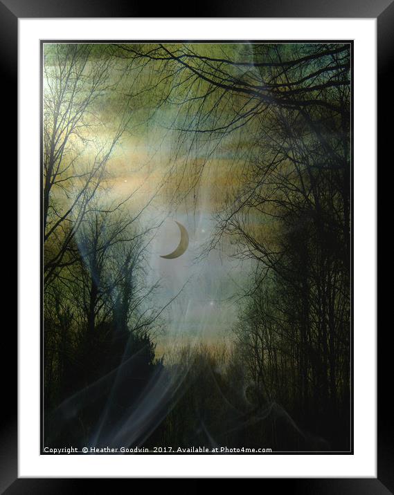 Poacher's Moon Framed Mounted Print by Heather Goodwin