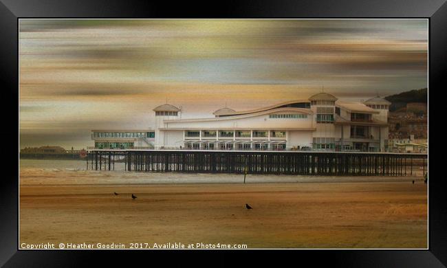 The Pier - Weston super Mare. Framed Print by Heather Goodwin