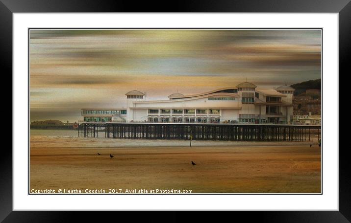 The Pier - Weston super Mare. Framed Mounted Print by Heather Goodwin