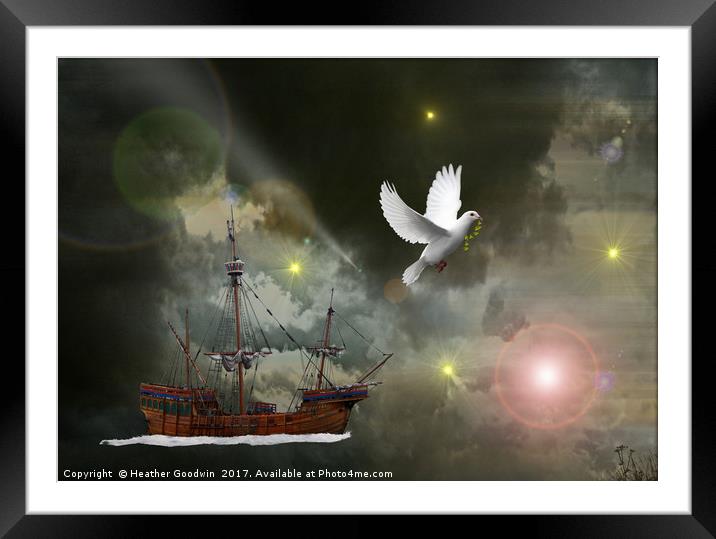 Sky Voyager. Framed Mounted Print by Heather Goodwin