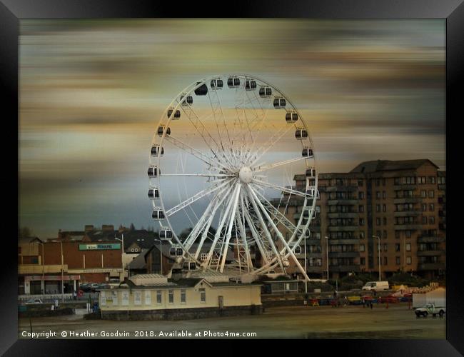 The Observation Wheel Framed Print by Heather Goodwin