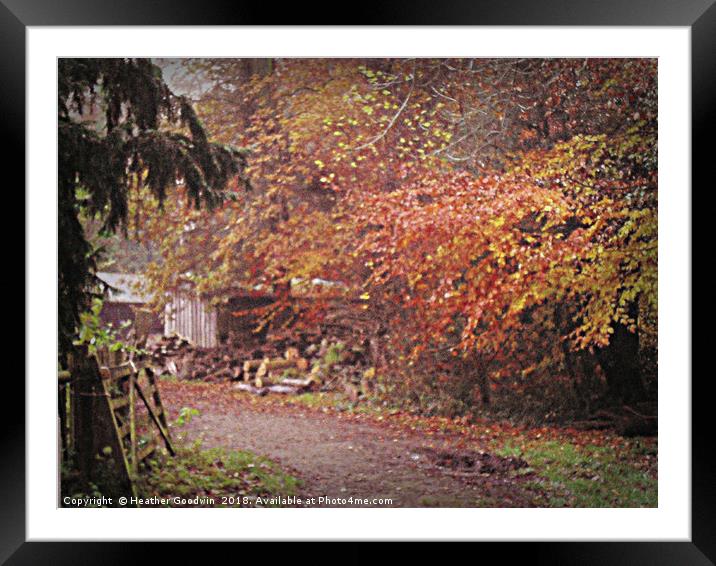 The Old Back Gate Framed Mounted Print by Heather Goodwin