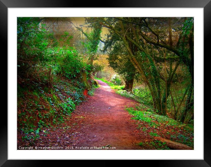 Valley Path Framed Mounted Print by Heather Goodwin