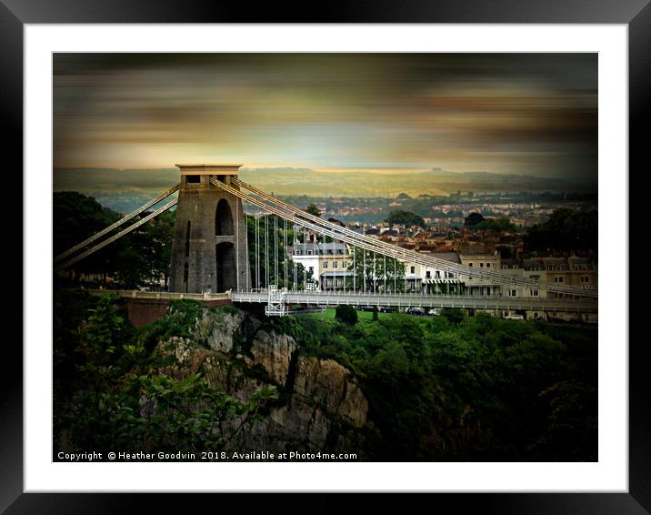 Brunel's Clifton Suspension Bridge Framed Mounted Print by Heather Goodwin