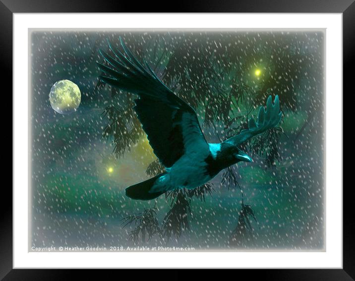 Under a Dark Moon Framed Mounted Print by Heather Goodwin