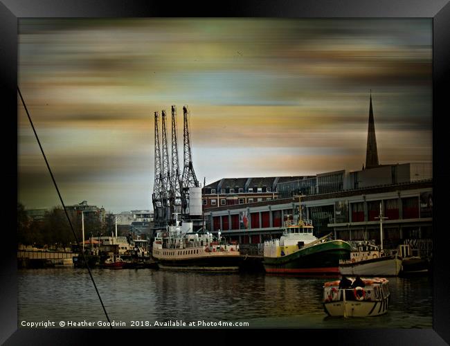 Bristol Docks Framed Print by Heather Goodwin
