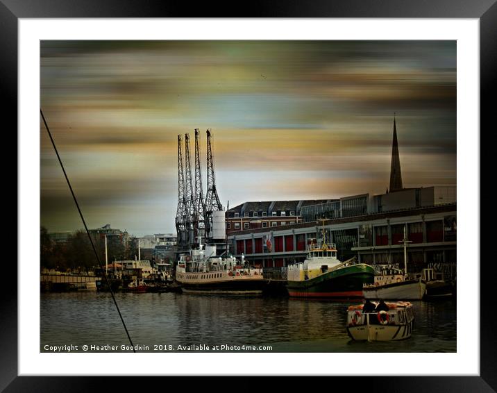Bristol Docks Framed Mounted Print by Heather Goodwin