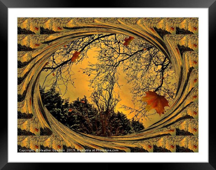 Winter's Silhouette. Framed Mounted Print by Heather Goodwin